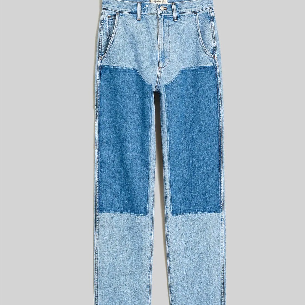 NWT Madewell Straight Jeans- shadow panel edition